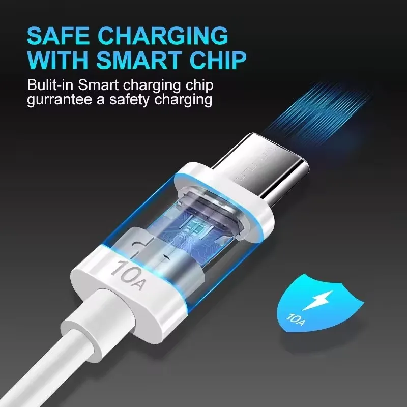 10A Type C Quick Charging 120W USB Cable For Huawei Mate 40 50 P50 P60 Nova 12 Honor 200 Magic 5 Xiaomi 13 Redmi Note 12 POCO X5 view 4
