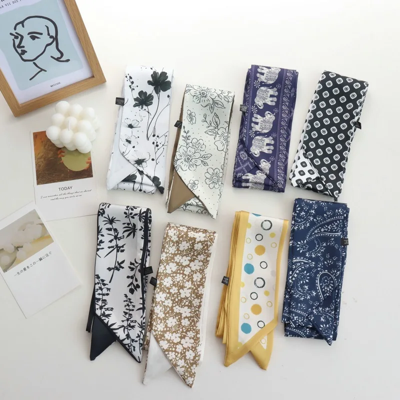 French Polka Dot Long Silk Scarf for Women 2025 New SpringAutumn Fashion Neck Neck Protection High-Grade Versatile Multi-Purpose
