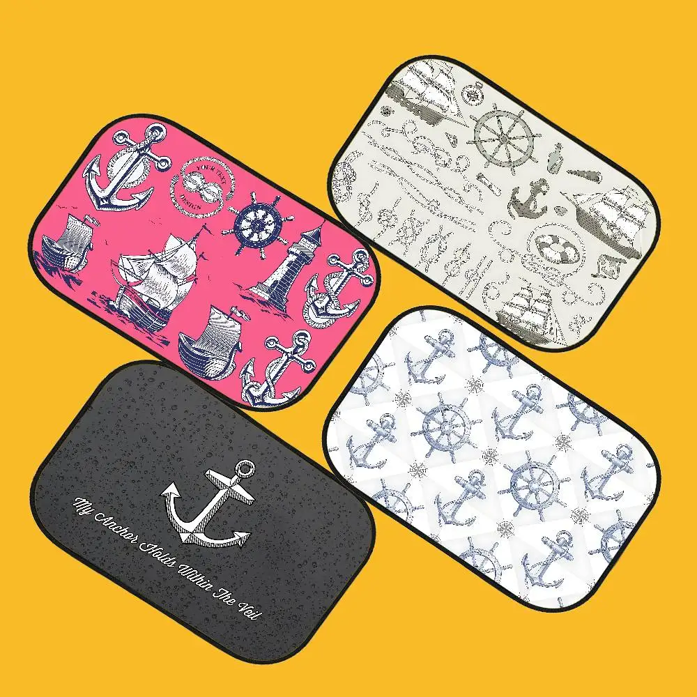 

Art Nautical Anchor Boat Универсальные солнцезащитные козырьки на боковые окна Защита от ультрафиолета Автомобильная занавеска на окно автомобиля Солнцезащитный козырек Защитное окно