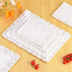 100pcs White Lace Paper Doilies Placemats DIY Box Packaging Gift Wrap Paper Crafts For Wedding Party Favors Table Decoration Mat
