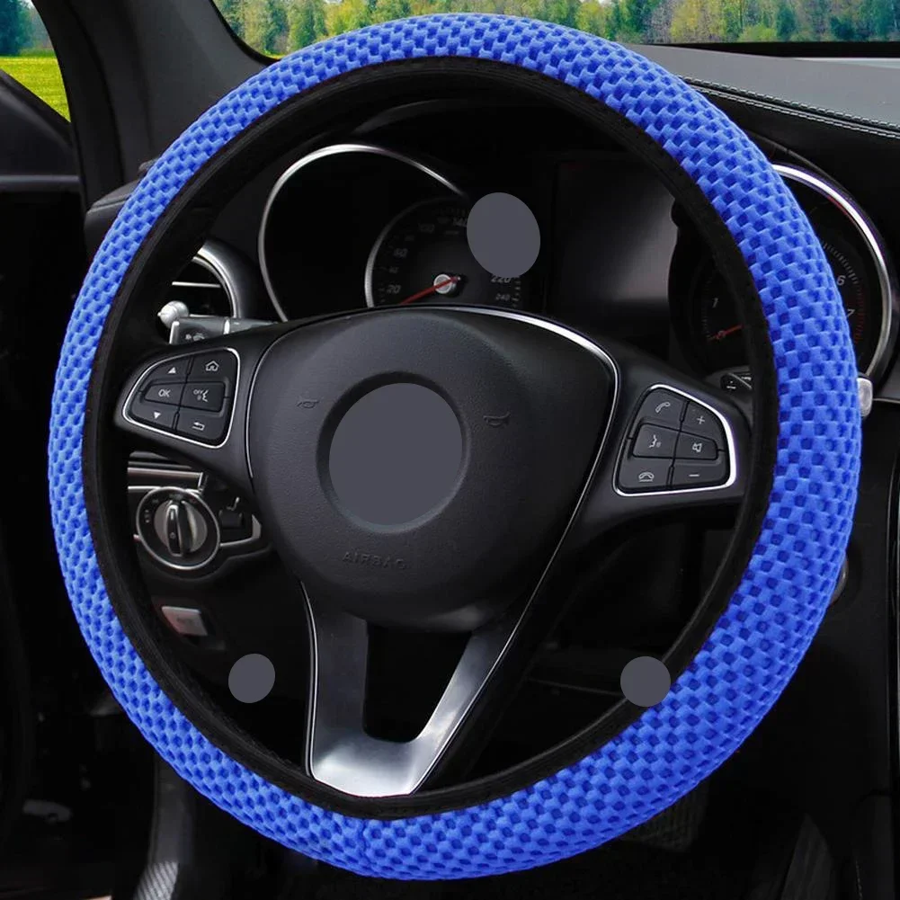 8 Colors Car Steering Wheel Cover Universal On The Steering-wheel Fashion Non-slip Cloth Auto Decoration 38CM Car Styling