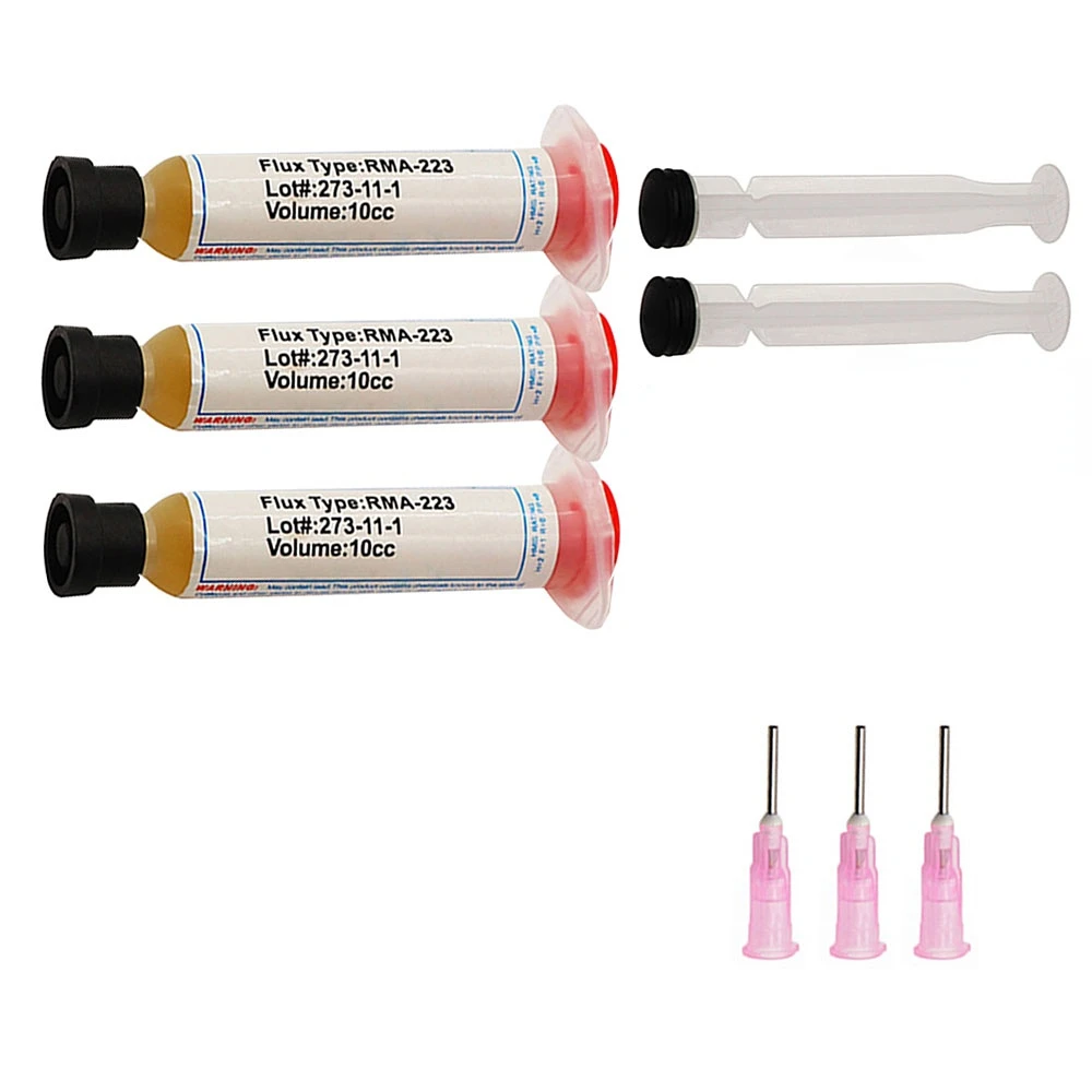 RMA-223 Schweißen Flussmittel Spritze Barrel Flussmittel PCB IC Handy Reparatur SMD Rework 10CC Spritze Barrel Löten Schweißen Öl