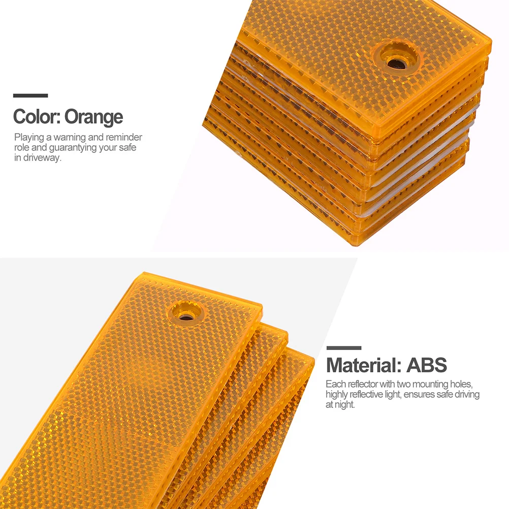 6 قطعة الشريط العاكس العالمي تصاعد ثقوب تحذير السلامة ملصق مائي للشاحنات الحافلات المقطورات لوازم السيارات أشرطة عاكسة #2