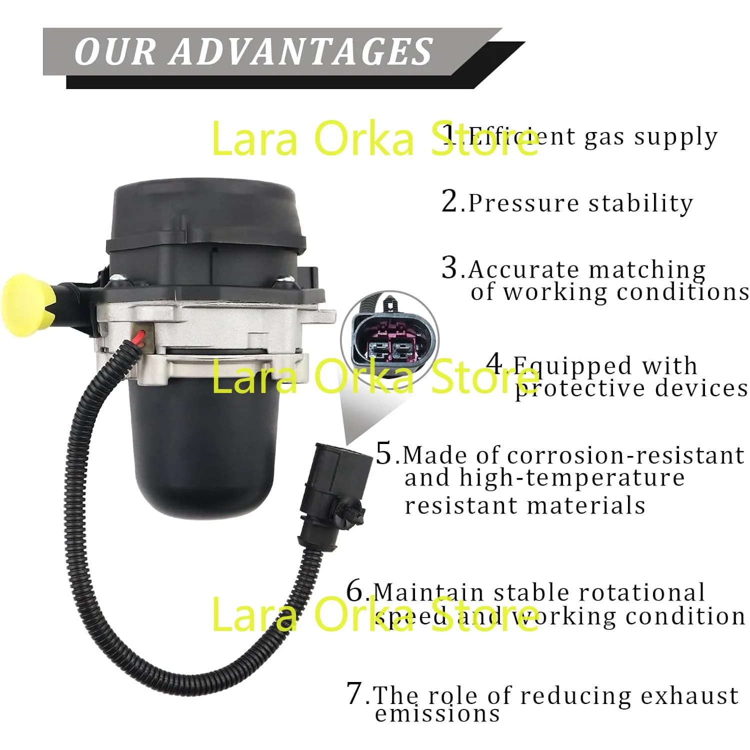 Secondary Air Injection Pump Compatible with Porsche Cayenne Macan Panamera 911 Replace 95B959253