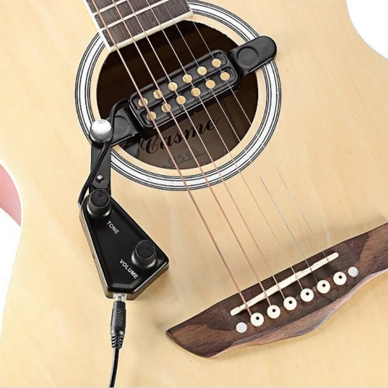 Acoustic Guitar Guitarra Speaker Electric Transducer Soundhole Pickup Amp Accessories Telecaster Guitar Tuner Tools Instrument