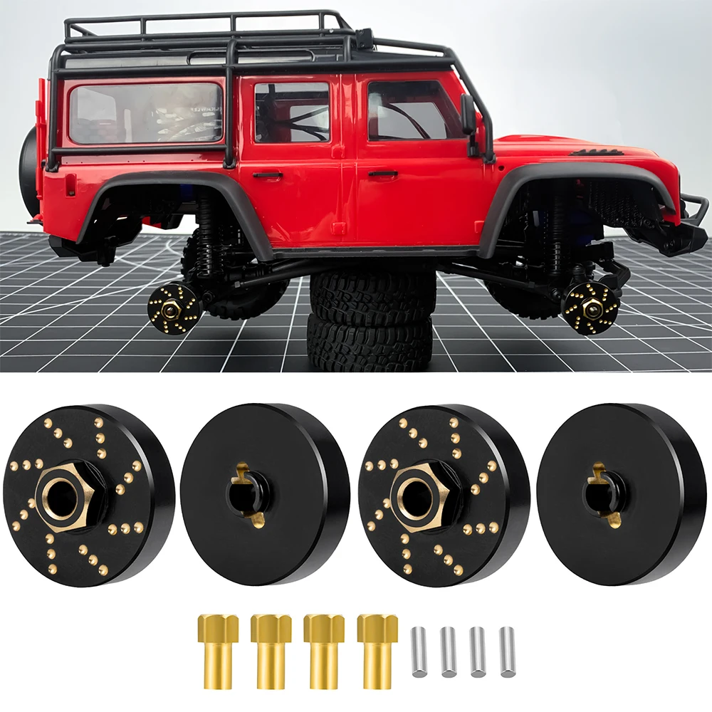AXSPEED TRX4M Brass Weight Steering Link Blocks Knuckle Diff Cover Caster Blocks Hex Adapter for 1/18 TRX4M Upgrade Parts