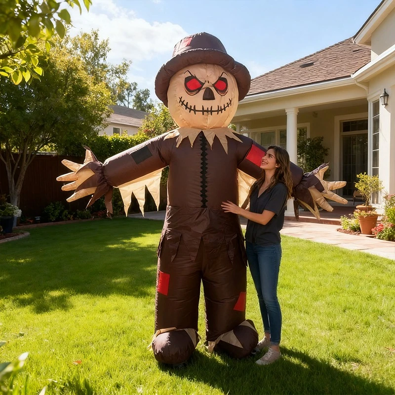 

Inflatable Scarecrow Costume fancy Blow Up Horror Suitscarecrow funny Halloween Christmas Carnival cosplay Party Dress Prop Gift