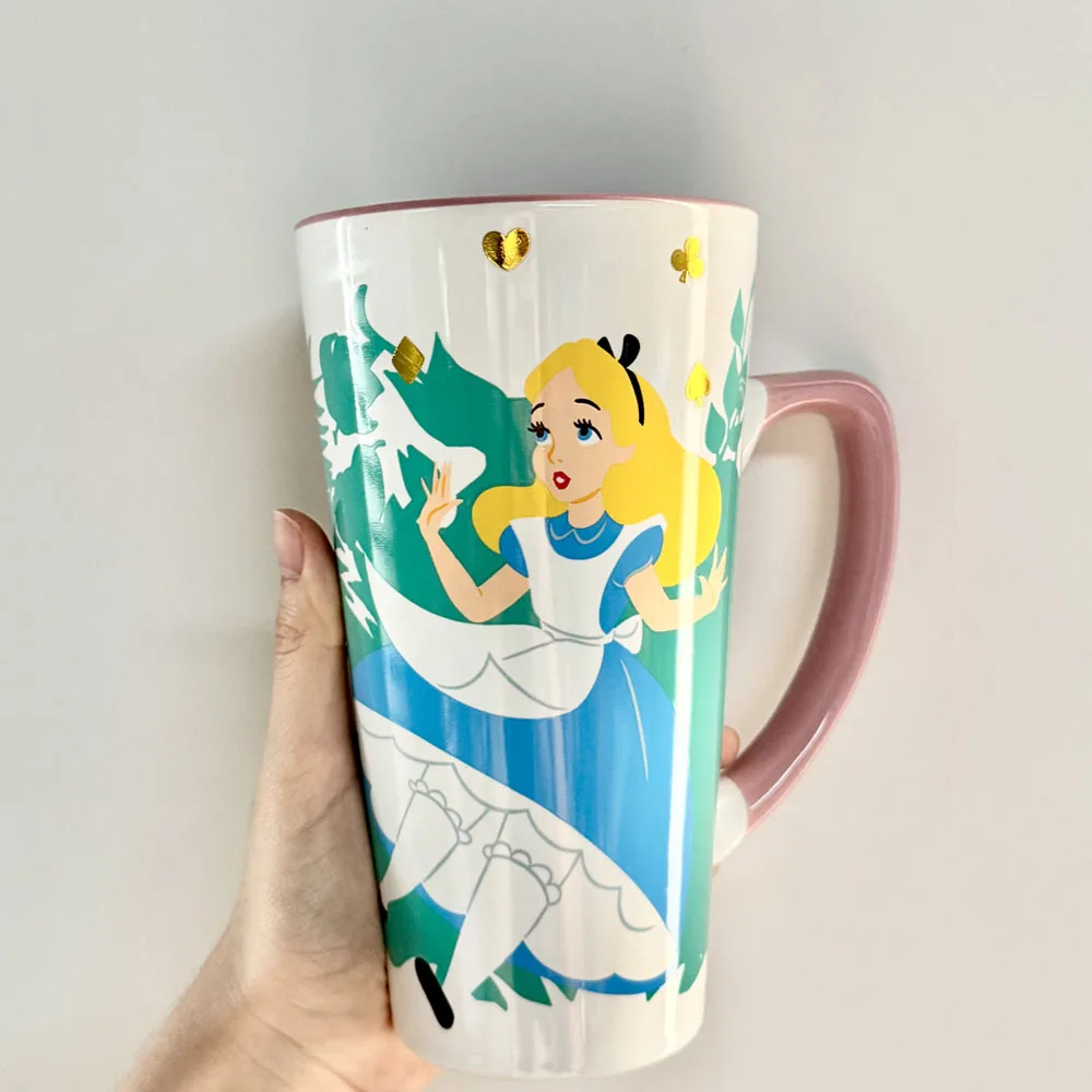 ديزني بيوتي آند ذا بيست بيل ذا ليتل ميرميد ارييل سيراميك الأميرة أليس شخصيات الحركة دمى أكواب كوب هدايا للأطفال ديكور #5