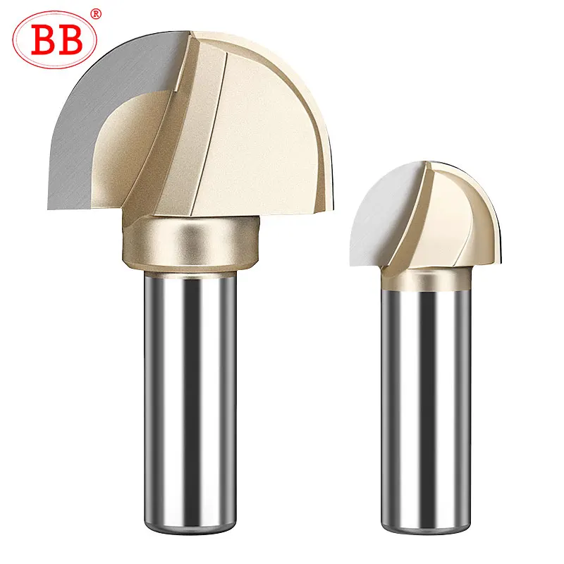 Bb-madeira Router Bits Meio Raio Redondo Inferior Circular Arco Cove Box End Fresas Polegada Ball Nose Cnc Engraving Tool