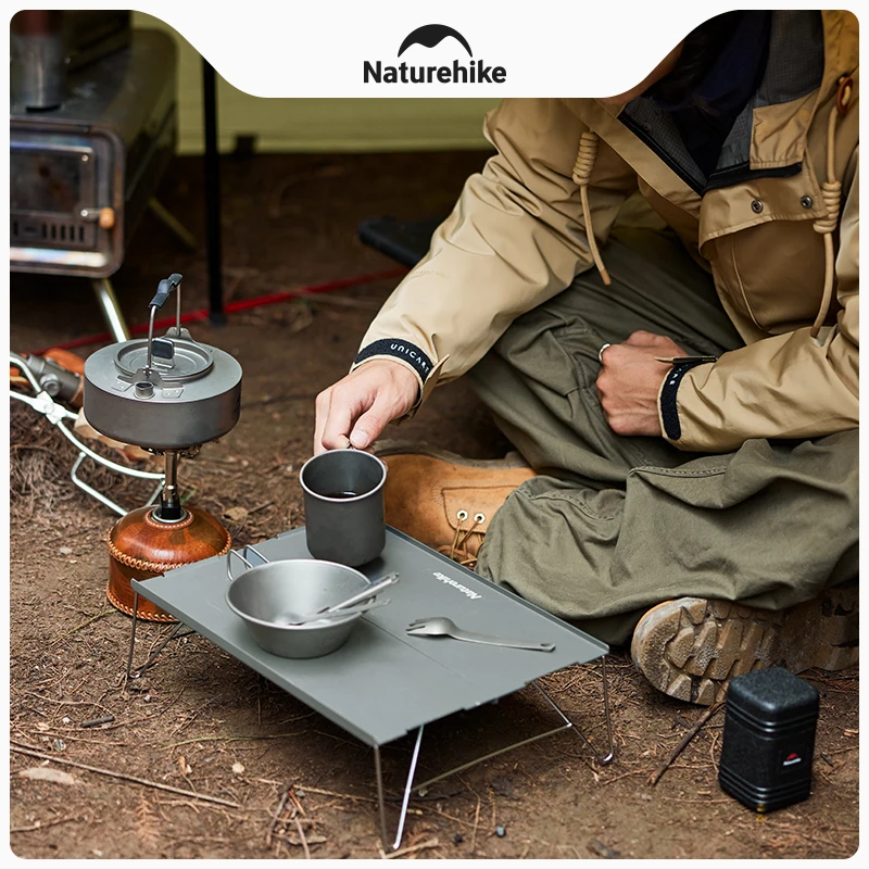 Naturehike Outdoor Ultraleichter Klapptisch aus Aluminiumlegierung Camping Mini Esstisch Teetisch