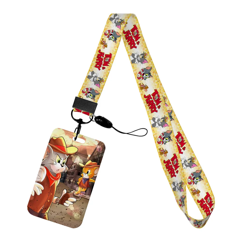 

T A J Cat Mouse W Card Holder Neck Strap Glitter Acrylic Reel Clip Design Your Own Id Badge for Office Employee Badge Work