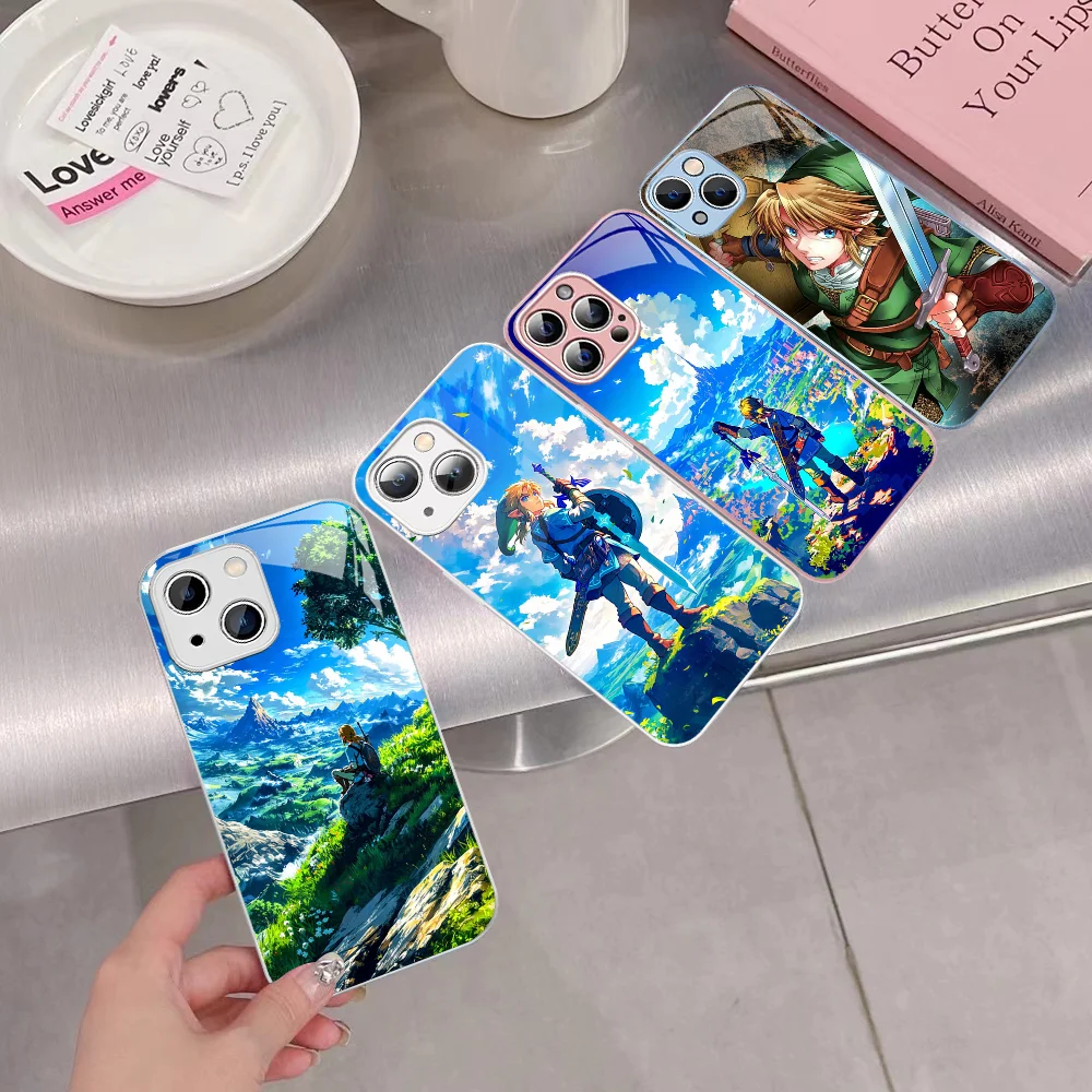 

The L-Legend Adventure Of Z-Zelda Phone Case Tempered Glass For Iphone 14 13 12 11 Pro Mini XS MAX 14Plus X XS XR Fundas