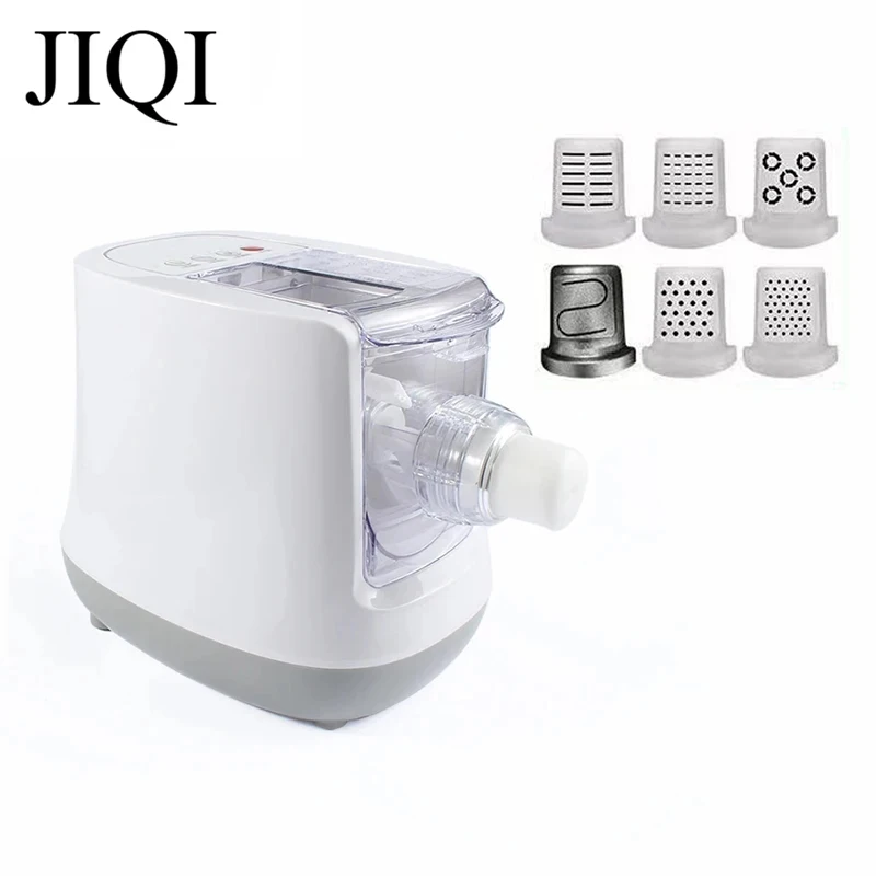 JIQI Electric Noodle Maker Automatic Dumpling Wrapper Press Machine Dough Mixer Spaghetti Pasta Making Vegetable Noodles Cutter