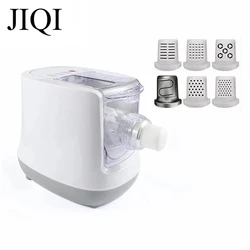 JIQI Electric Noodle Maker Automatic Dumpling Wrapper Press Machine Dough Mixer Spaghetti Pasta Making Vegetable Noodles Cutter