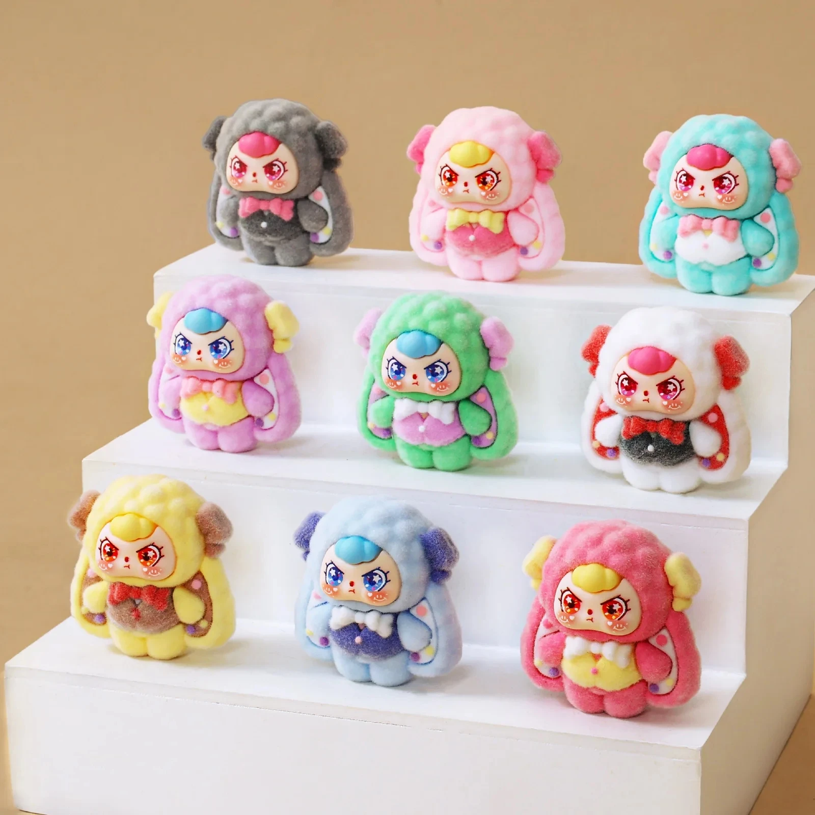 ชุดของเล่นตุ๊กตากระต่ายขนาดเล็ก 9 ชิ้น/ชุด ของตกแต่งตั้งโต๊ะ โมเดลของเล่นเด็กชายเด็กหญิง ของขวัญวันคริสต์มาสและวันเกิด