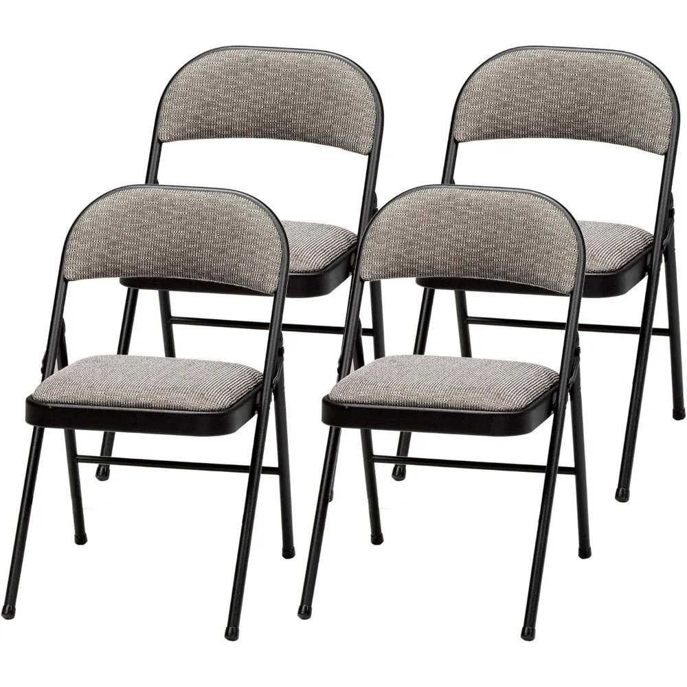 Folding Chairs Dining Chairs Set of 4 , Comfort Deluxe Metal Fabric Padded Ideal for Indoor Special Occasions or Outdoor Events