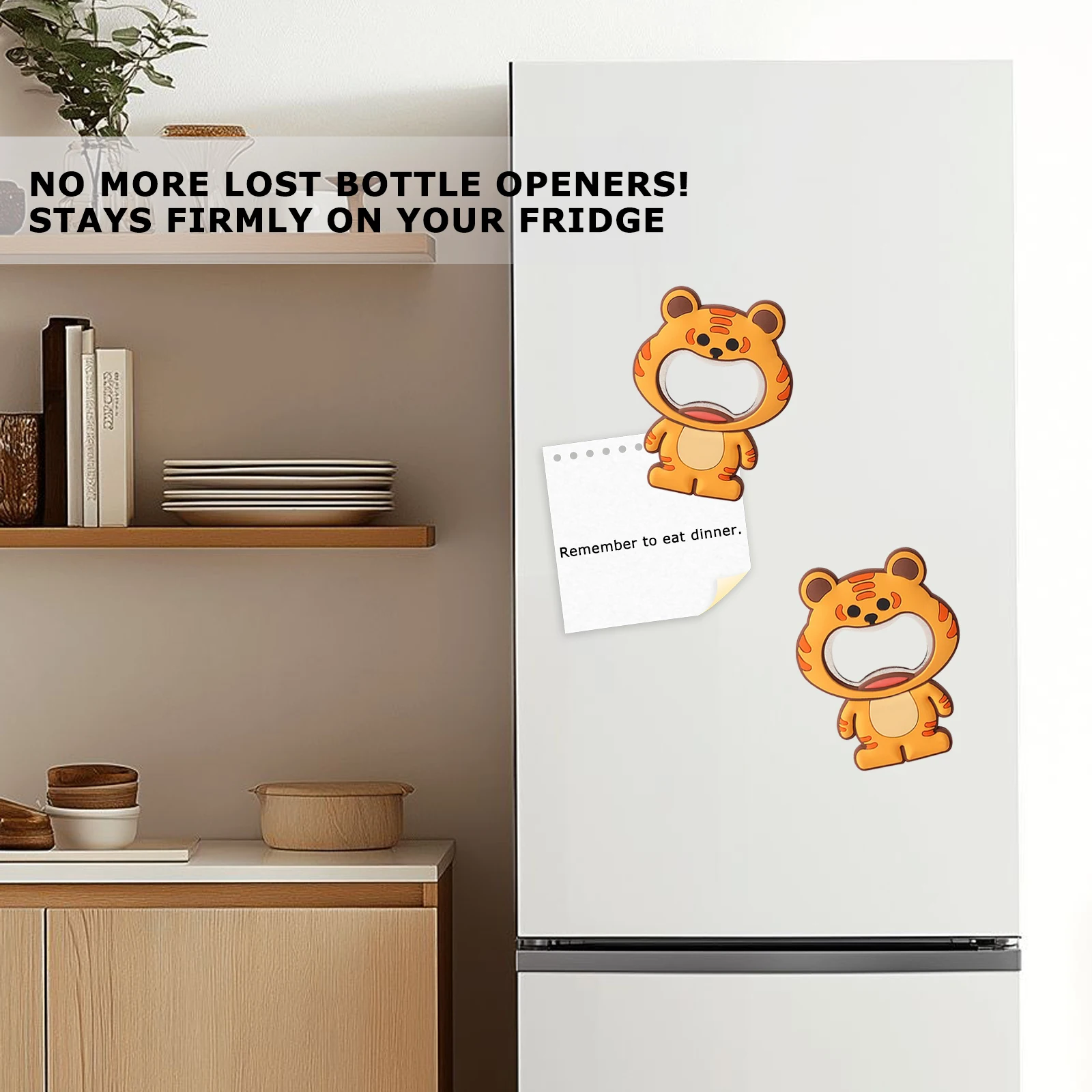 2 في 1 مغناطيس ثلاجة من السيليكون وفتاحة زجاجات مغناطيسية قوية، ملحقات المطبخ لفتح غطاء الزجاجة والديكور المنزلي