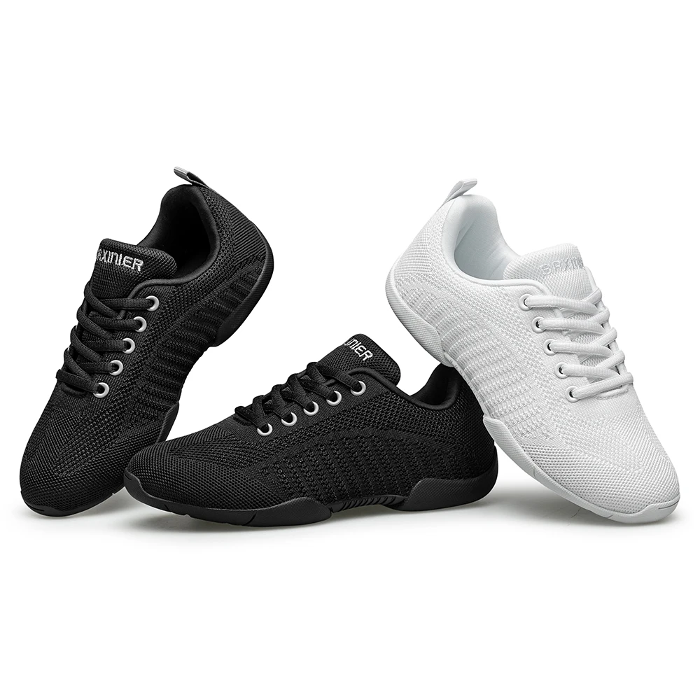 BAXINIER Girls Cheer Shoes for Women White Cheerleading Dance Sneakers Youth Shool Walking Shoes Athletic Training Tennis