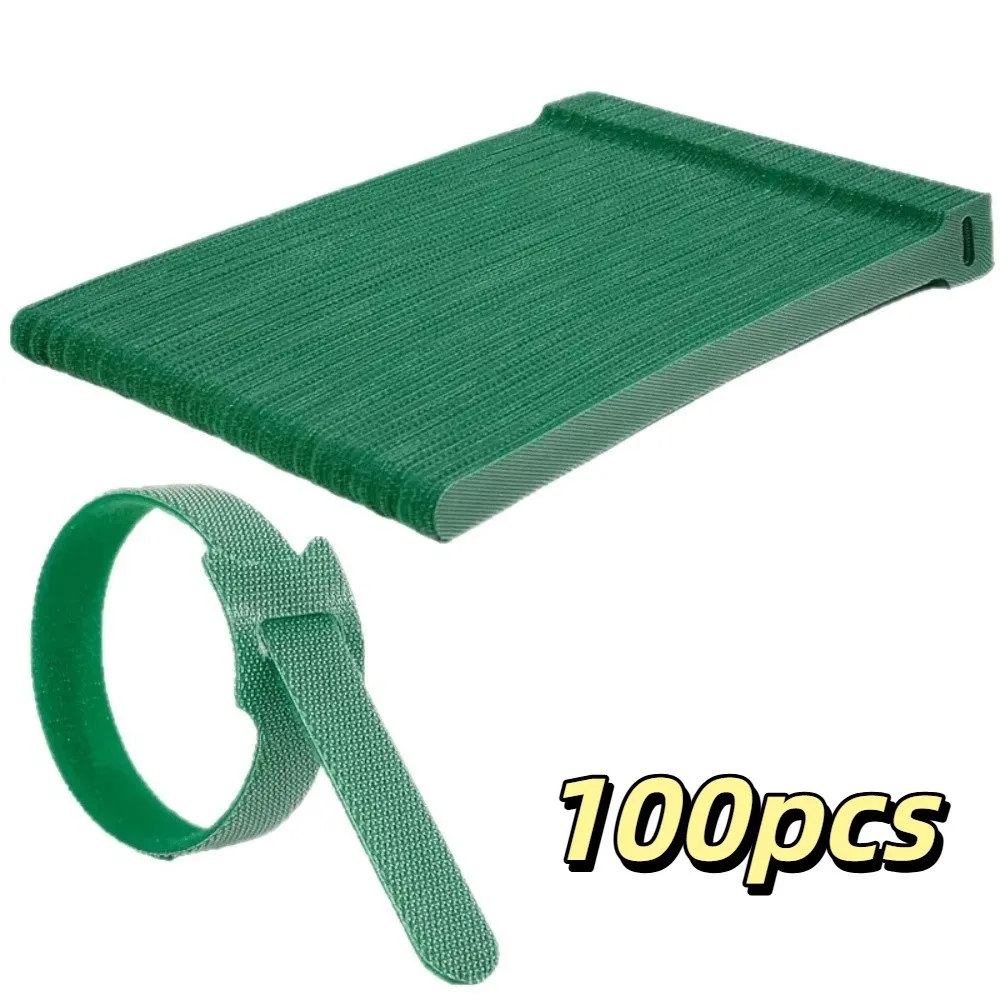 100pcs New Reusable Nylon Plant Ties Non-Slip Adjustable Garden Straps Multi-function Plant Support Ties Outdoor