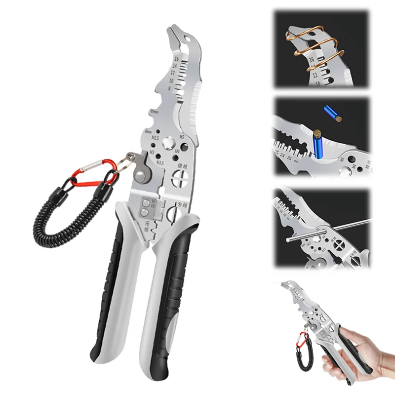 Multi-Function Professional Elbow Wire Stripper Pliers Crimping Tool Electrician Tool Wire Crimper Cutter Wiring Tools Hand Tool