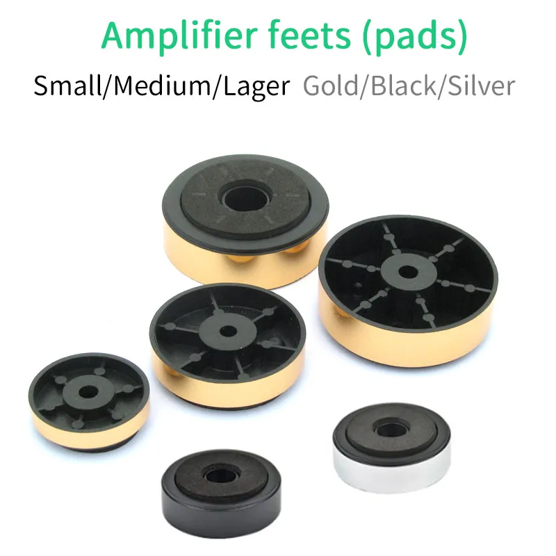 UNISIAN Sound Pads Plastic Stand Feets Gold Sliver Black Audio Legs Speaker Shock Absorption Suspens Pad for Amplifier