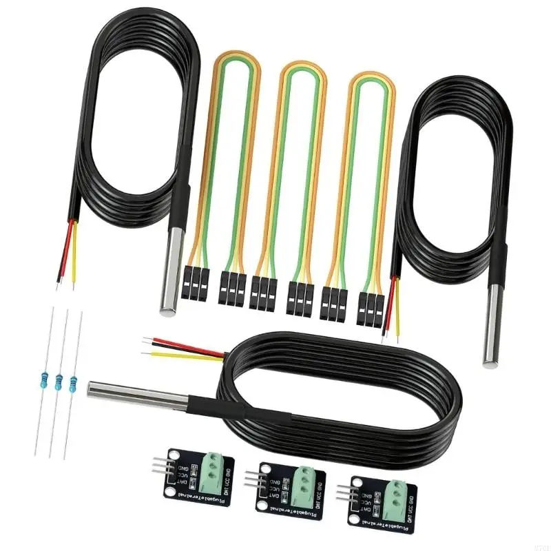 M76E 5Pcs/Lot Waterproof Temperature Sensors For Liquid Measurement In Pipes Greenhouses And Freezers