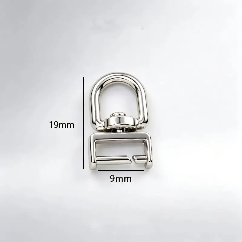 Zinklegierung Drehbare D-Ring-Verschlüsse 360-Grad-Rotation Rostbeständig für DIY-Taschen, Haustierhalsbänder und Nähprojekte – Detail 3