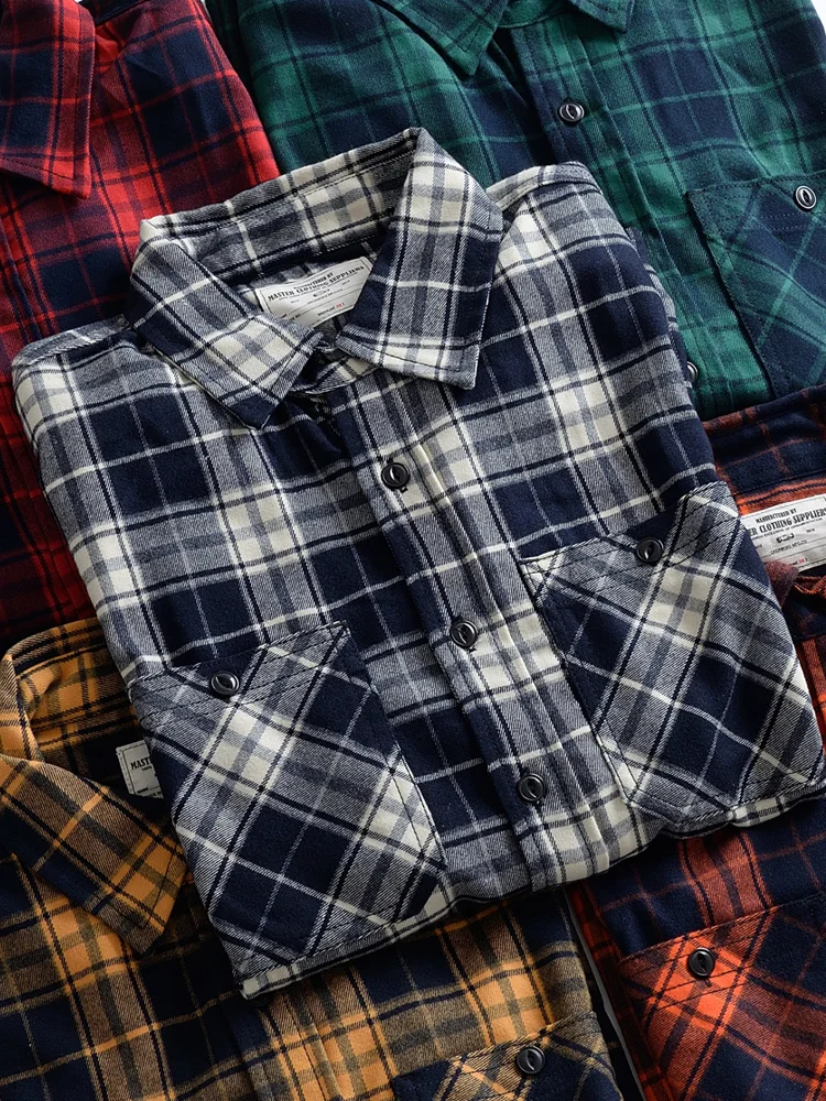 

Мужская повседневная рубашка-поло из плотного полиэстера и вискозы в клетку, в американском стиле, для активного отдыха, многофункциональная, трендовая, рабочая одежда