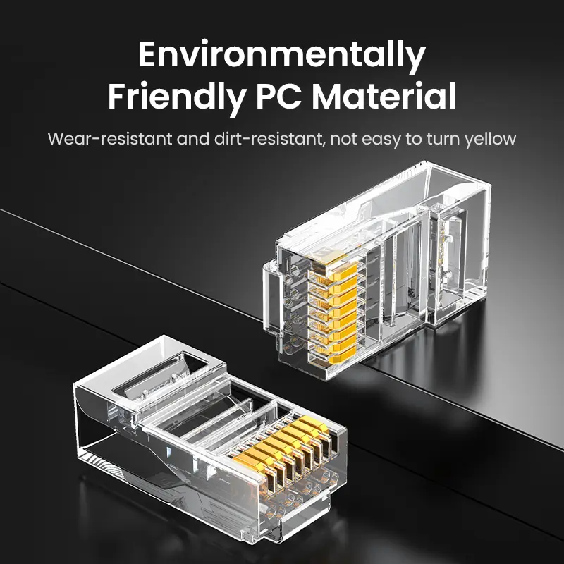 UGREEN RJ45 Connector Ethernet Cable Cat6 Connector 50pcs-300pcs Ethernet Cable Crimp Connectors UTP Network Plug for Network - 5