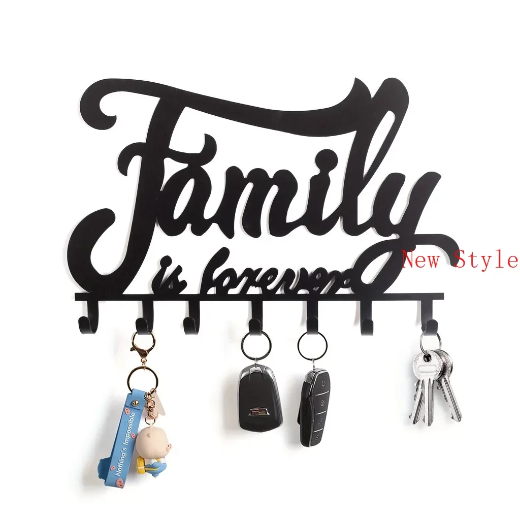 

Black Metal Key Holder Wall Mounted Hat Holder Decorative Home Coat Rack Hooks Key Hanger Iron Art Coat Hanger Wall Holder Home