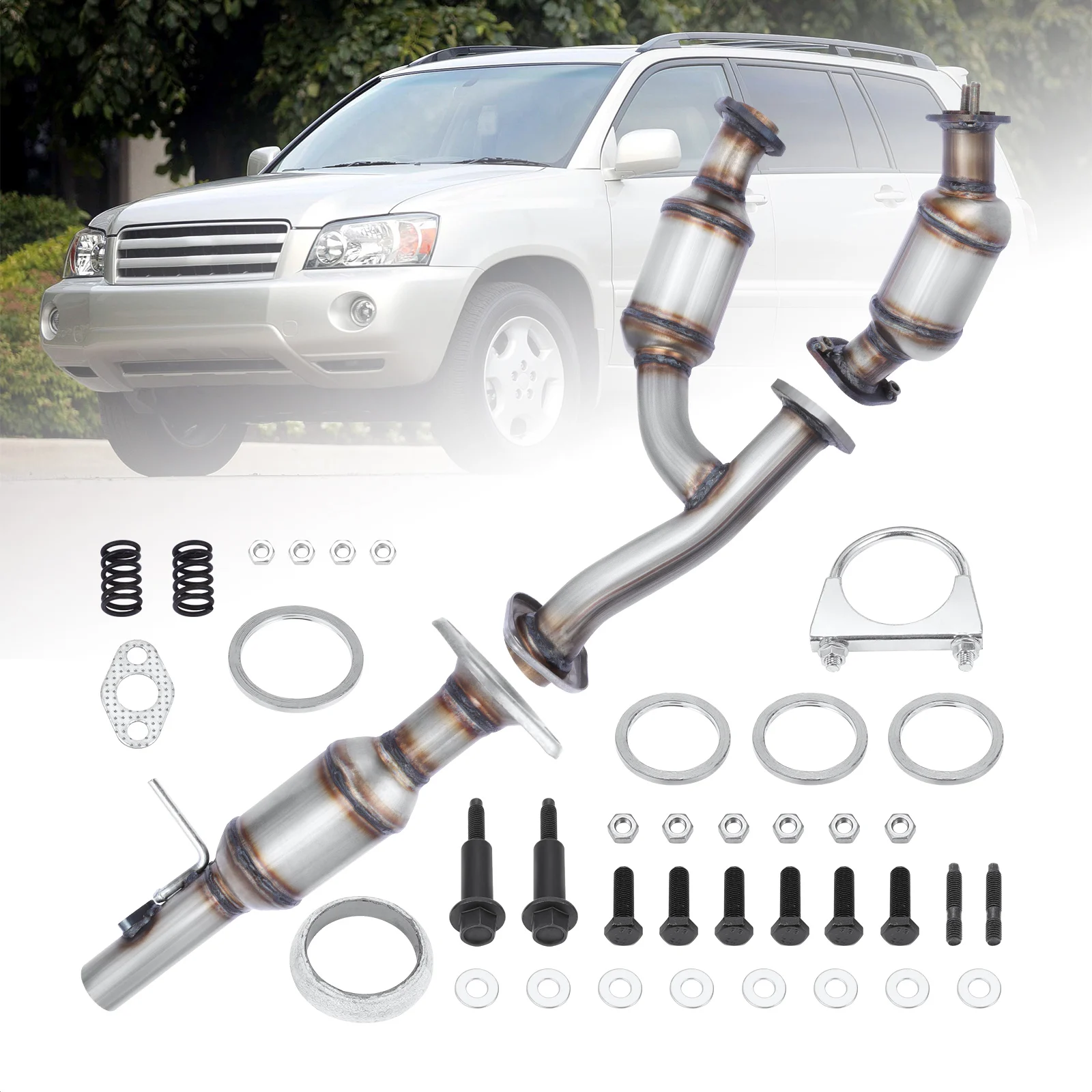 

Full Catalytic Converter Set for 1999-2003 Lexus RX300/2001-2003 Toyota Highlander 3.0L