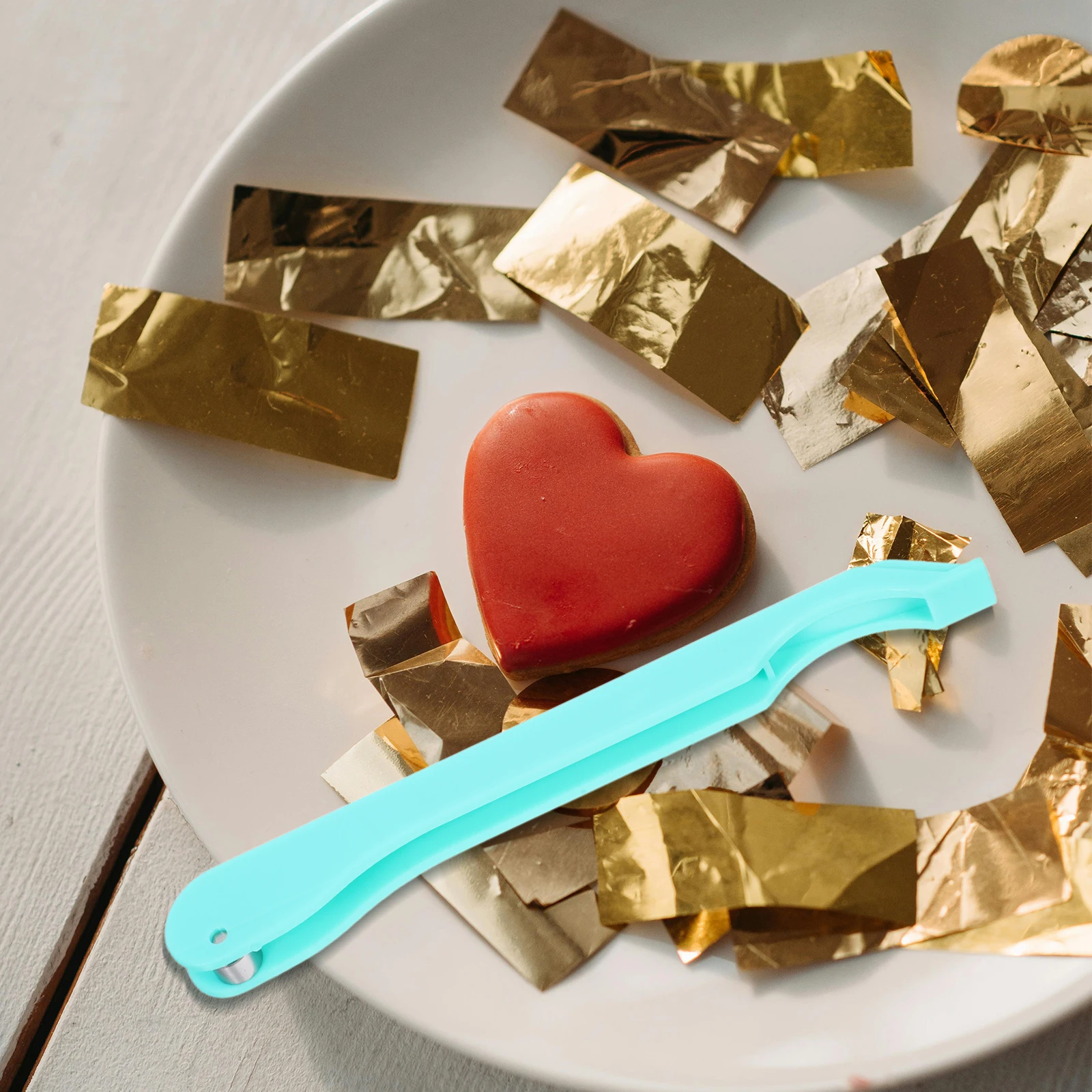

2 Pcs Stained Glass Foil Tool Copper Tape Applicator Aluminum Foiling Wrap Roller Plastic Wrapping