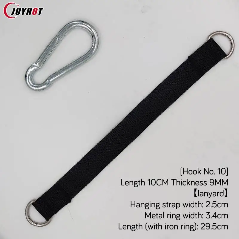 150KG Bearing Load Hanging Belt T-bar Strap Dumbbell Barbell Rope Handles Strap Tree Swing Strap Hook Ring Connecting Belt