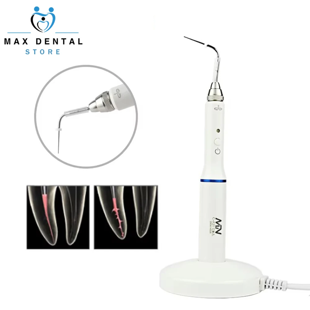 Dental Cordless Wireless Gutta Percha Obturation System Endo Heated Pen 2Tips Wireless for Root Canal Filling Obturation filling