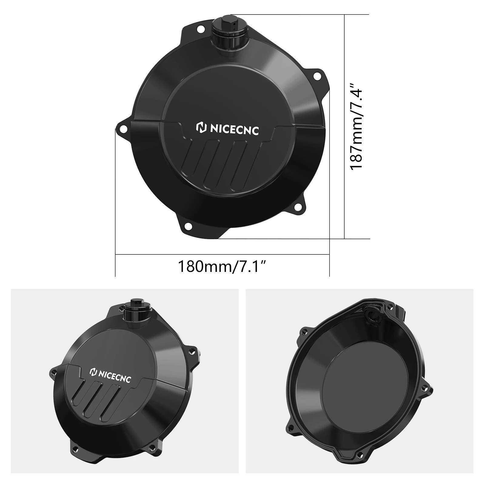 NICECNC For KTM EXC 300 2024-2025 EXC 250 XCW 300 SXF 450 Reinforced Clutch Cover Guard For Husqvarna TE 300 For GasGas EC 300