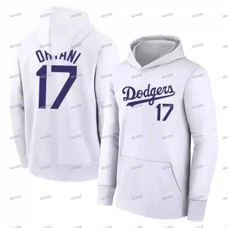 Men\'s and Women\'S Baseball Hoodies Los Angeles No.17 Pullover Shohei Ohtani 24 New American Oversized Sport Jersey