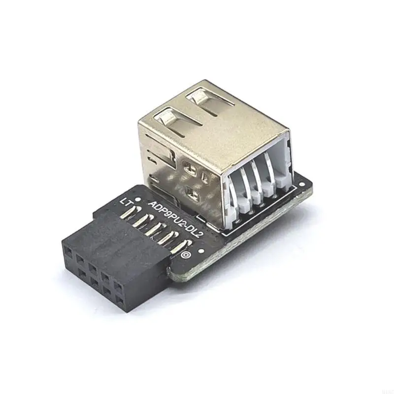 

9Pin Motherboard to 2 Ports USB2.0 Dual USB 9 Pin Female Adapter Converter Board Card Extender Internal Connectors