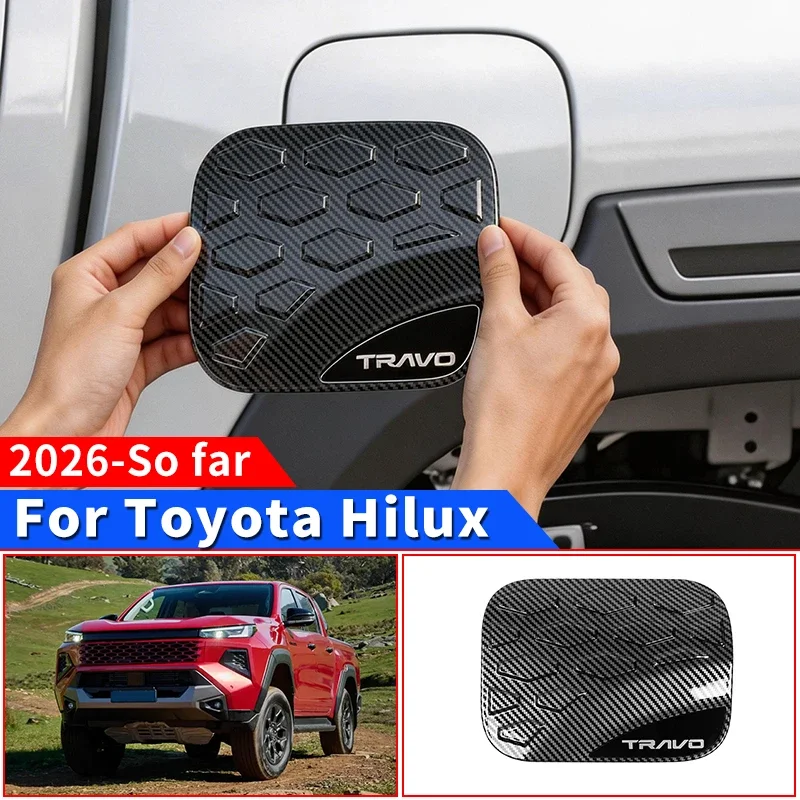 

For 2026 Toyota Hilux SR Fuel Tank Decorative Cover Anti-Scratch Waterproof Exterior Modification Parts Car Exterior Accessories