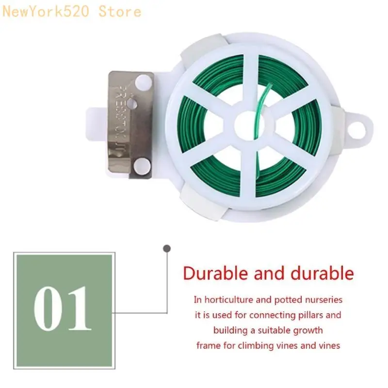 20/50m Garden Twist Tie Cable Tie Plastic Cable Tie Wire Cable Reels With Cutter N84C