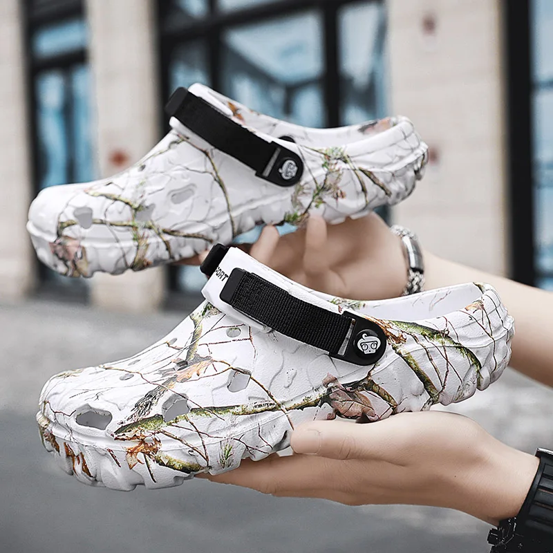 Heren Schoenen Slippers Heren Tuin Platte Sandalen Plat Sandalen Man Zomer Sandalen 2024 Mannelijke Sneakers Outdoor Slippers Thuis Klompen