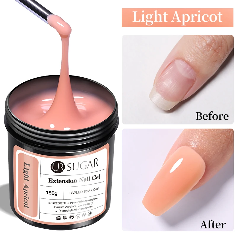 Ur Suiker 150G Extensie Gelei Nude Roze Rose Rode Snelle Verlenging Gel Nagellak Extensie Uv Led Manicure Weken