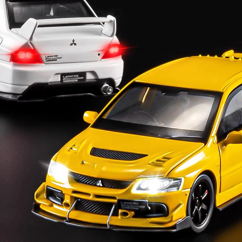 1:32 ميتسوبيشي لانسر Evo X 9 سبيكة مقياس سيارة نموذج دييكاست لعبة معدنية مركبة مصغرة سيارة الصوت ضوء ألعاب أطفال سيارة هدية