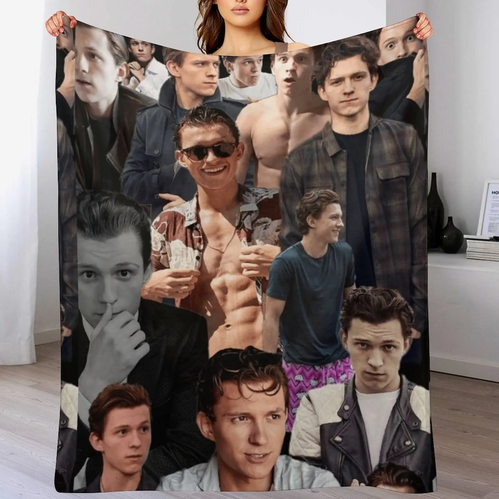 

Tom Holland Collage Throw Blanket Blankets Sofas Of Decoration blankets and throws Fashion Sofas Loose Blankets