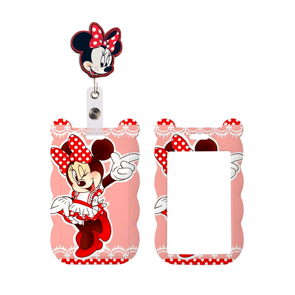 Disney Mickey Minnie Lanyards Schlüsselanhänger Niedlicher Ausweishalter Ausweis Kreditkarte Pass Hängeseil Lanyard für Schlüssel Zubehör Geschenke