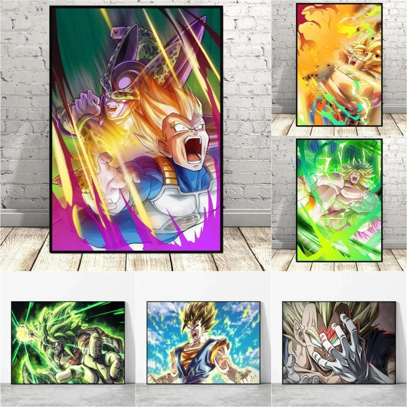 

Print On Canvas Goku Modern Home High Quality Art Decoration Paintings Decorative Friends Gifts Poster Toys Modular Prints