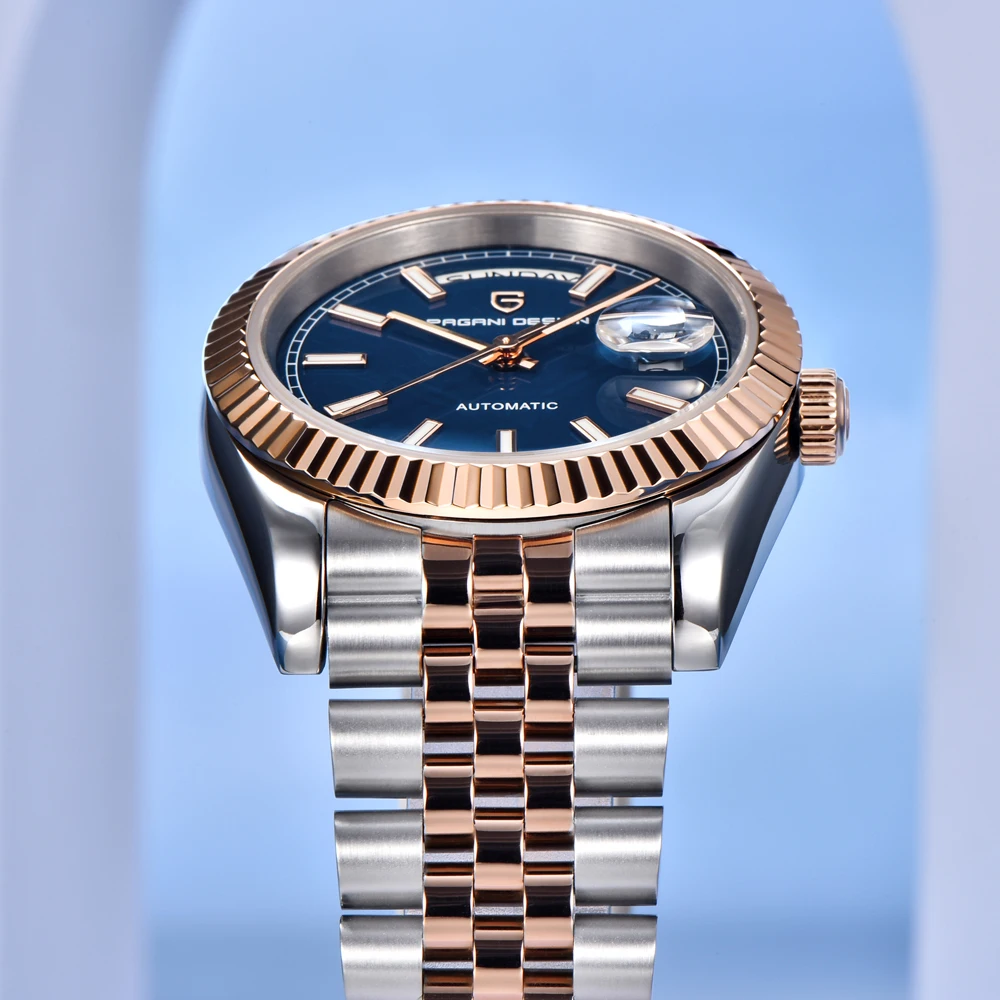 PAGANI DESIGN Watches 2025 New Luxury Automatic Mechanical Watch For Men Enamel Dial Sapphire Crystal Waterproof Stainless Steel
