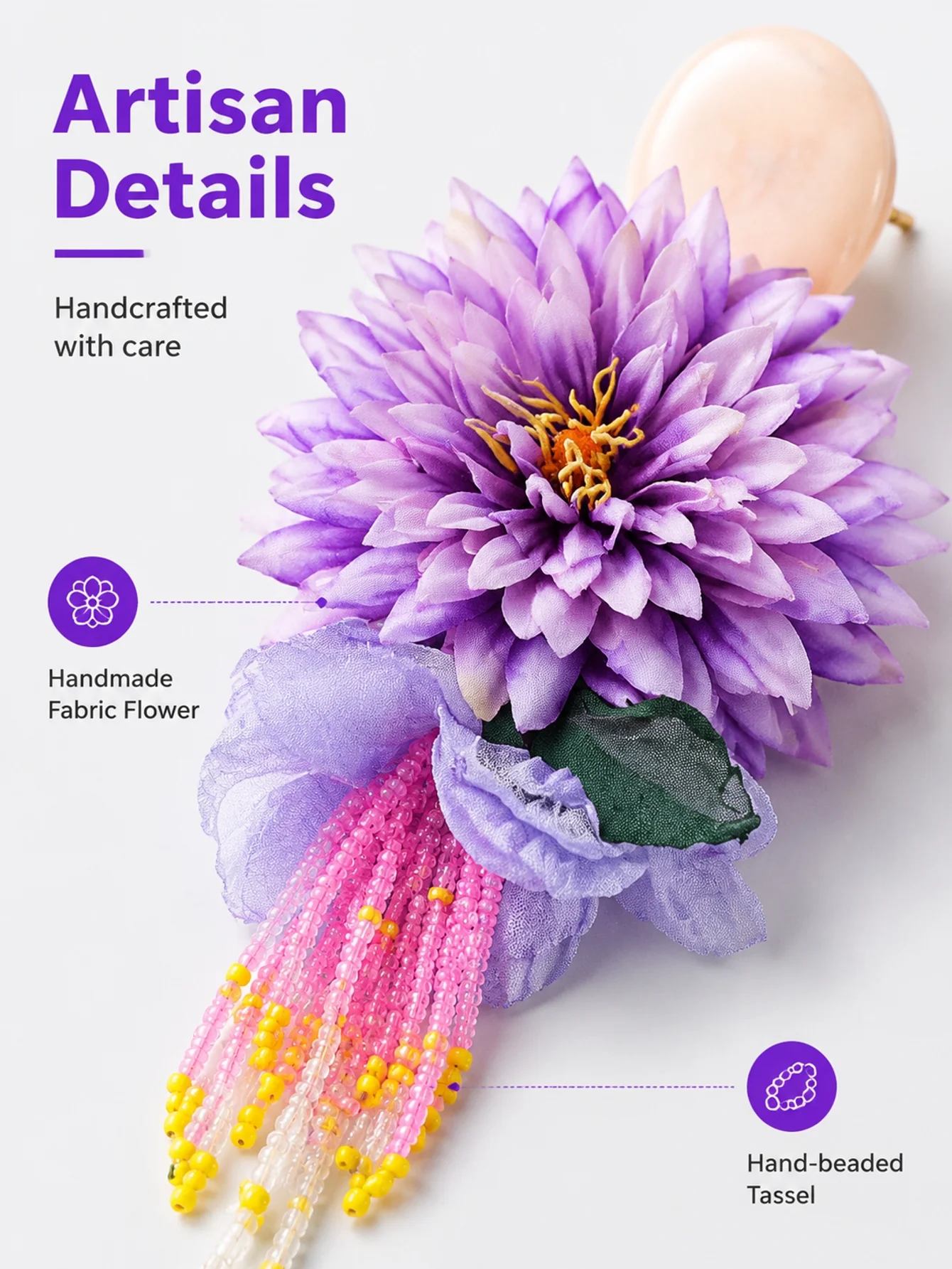 Statement-Ohrringe im Bohemian-Stil mit simulierten Dahlien für Damen und Mädchen, trendiger Luxus-Vintage-Feen-Hochzeits-Party-Schmuck, Accessoires – Detail 5