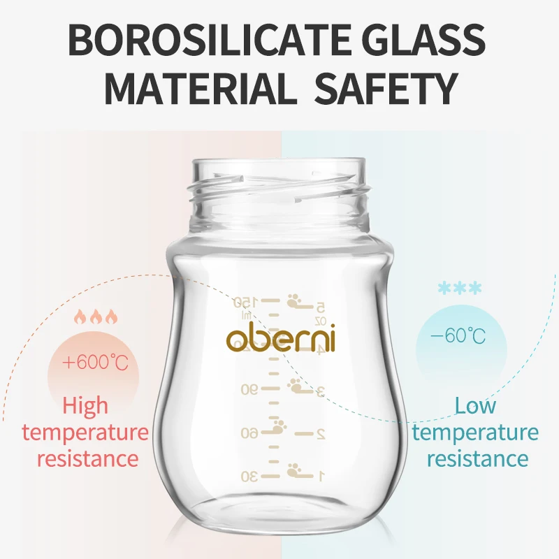 Oberni glass baby feeding Bottle newborn mamadeiras para bebê for 0 to 6 months BPA free baby milk bottle biberon para bebés