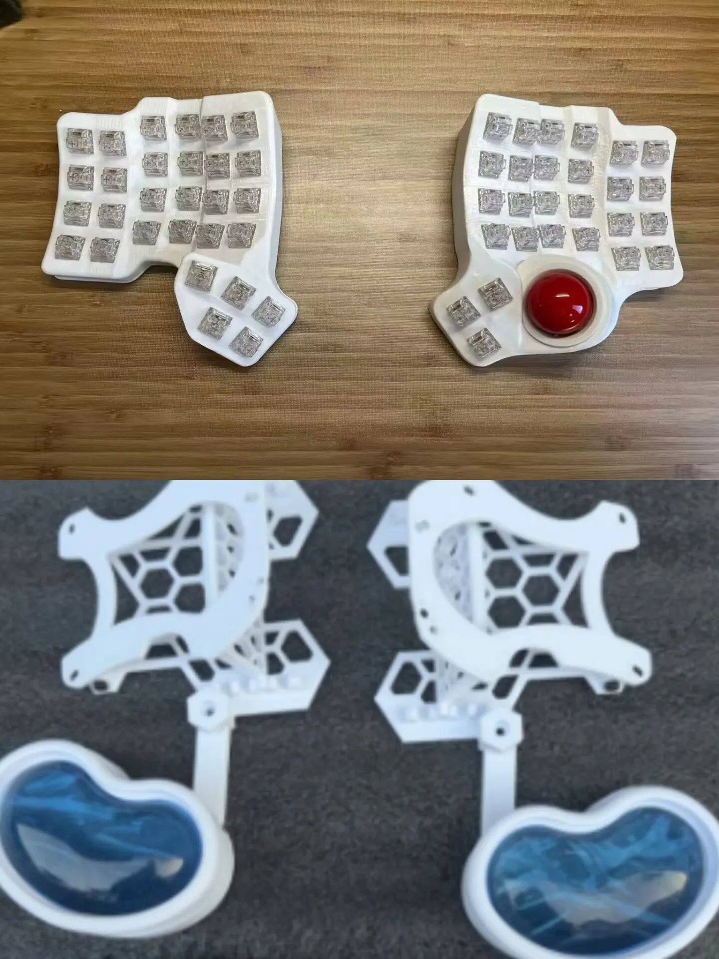 

Комплект разделенной клавиатуры Charybdis, 4x6, изготовленная на заказ проводная/беспроводная механическая клавиатура с возможностью горячей замены и подставкой Plam/stamd/трекбол, игровой аксессуар