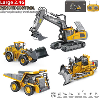 RC Construction Vehicle Set: Excavator, Bulldozer, Loader, Dump Truck Toys for Boys Adults Kids| Christmas Birthday Holiday Gift